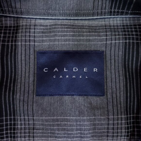Calder Carmel Limited Edition 1/70 Mens Large Gray Black Windowpane Plaid Shirt - Picture 9 of 13